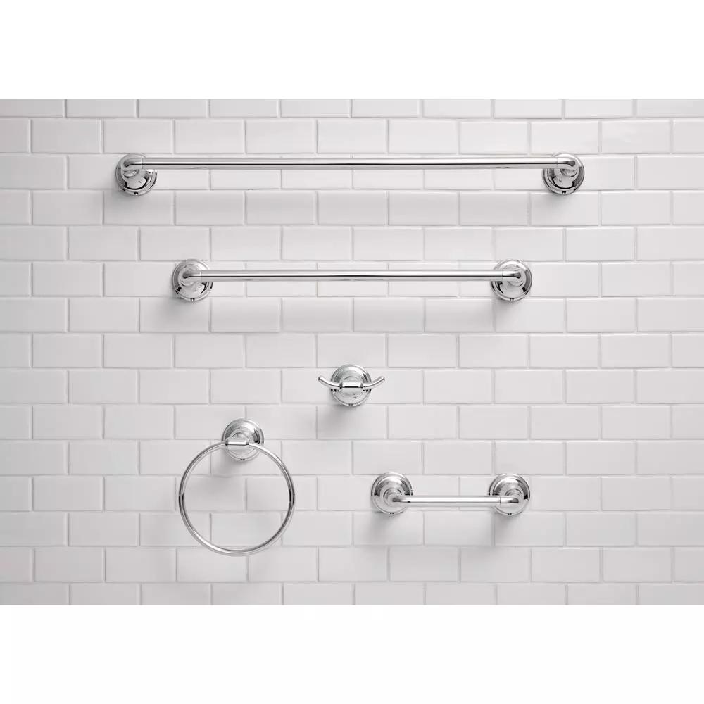 MOEN Jansen Chrome Screw-In Robe and Towel Hook, 2-Hook Design