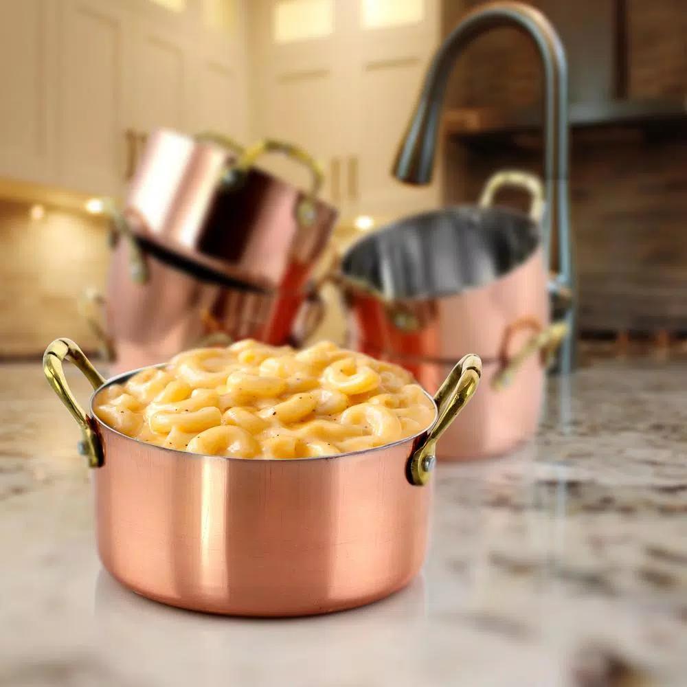 Gibson Home Rembrandt 0.5 qt. Round Stainless Steel Mini Dutch Oven in Copper, 6-Pack