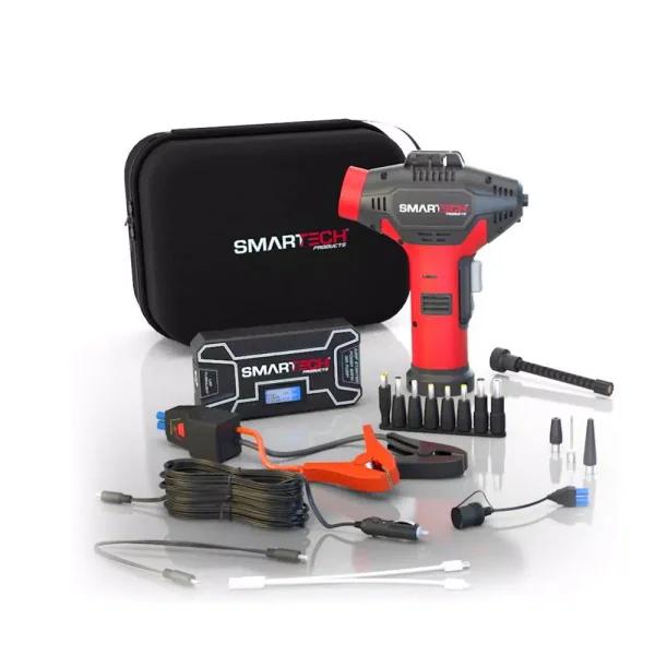 Smartech Products Smartech TECH-5000P 6-in-1 Vehicle Jump Starter, 12000mAh Power Bank, and 150 PSI Air Compressor Kit