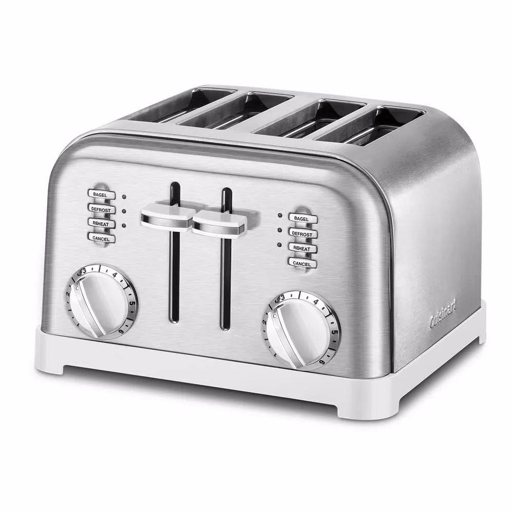 Cuisinart CPT-180W Classic Series 4-Slice Wide Slot Toaster, White