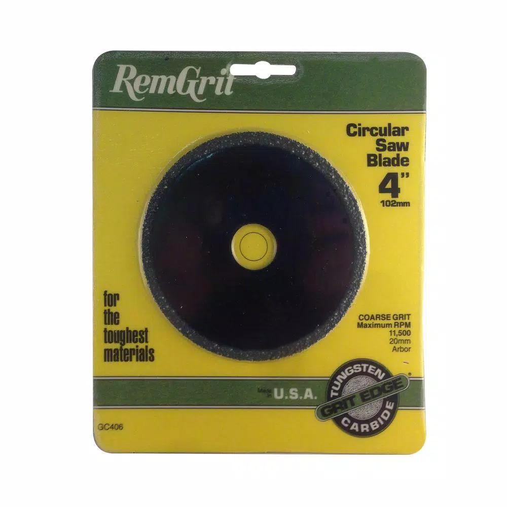RemGrit 4 in. Carbide Grit Circular Saw Blade, 25/32 in. Arbor, Coarse Grit