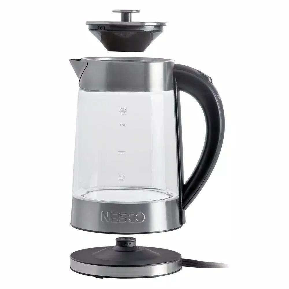 Nesco 1.8 Qt. Stainless Steel Electric Water Kettle, 1500W, Silver