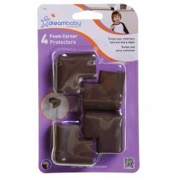 Dreambaby Foam Corner Protectors, Brown (4-Pack) - Furniture Edge Guards thumbnail 3