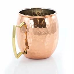 Gibson Elite 18 oz. Hammered Brass Copper Mule Mugs, 8-Piece Set thumbnail 2