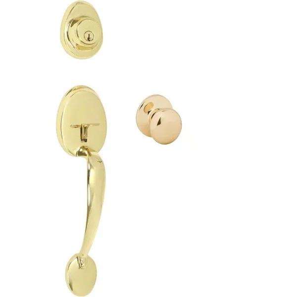Delaney Tralee Polished Brass Single Cylinder Entry Door Handleset