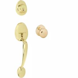 Delaney Tralee Polished Brass Single Cylinder Entry Door Handleset thumbnail 1
