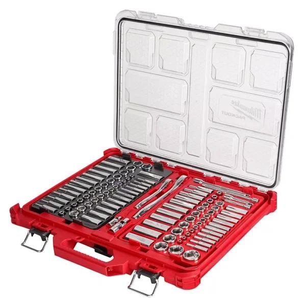 Milwaukee 106-Piece 1/4 in. and 3/8 in. Drive Ratchet and Socket Set with PACKOUT Organizer