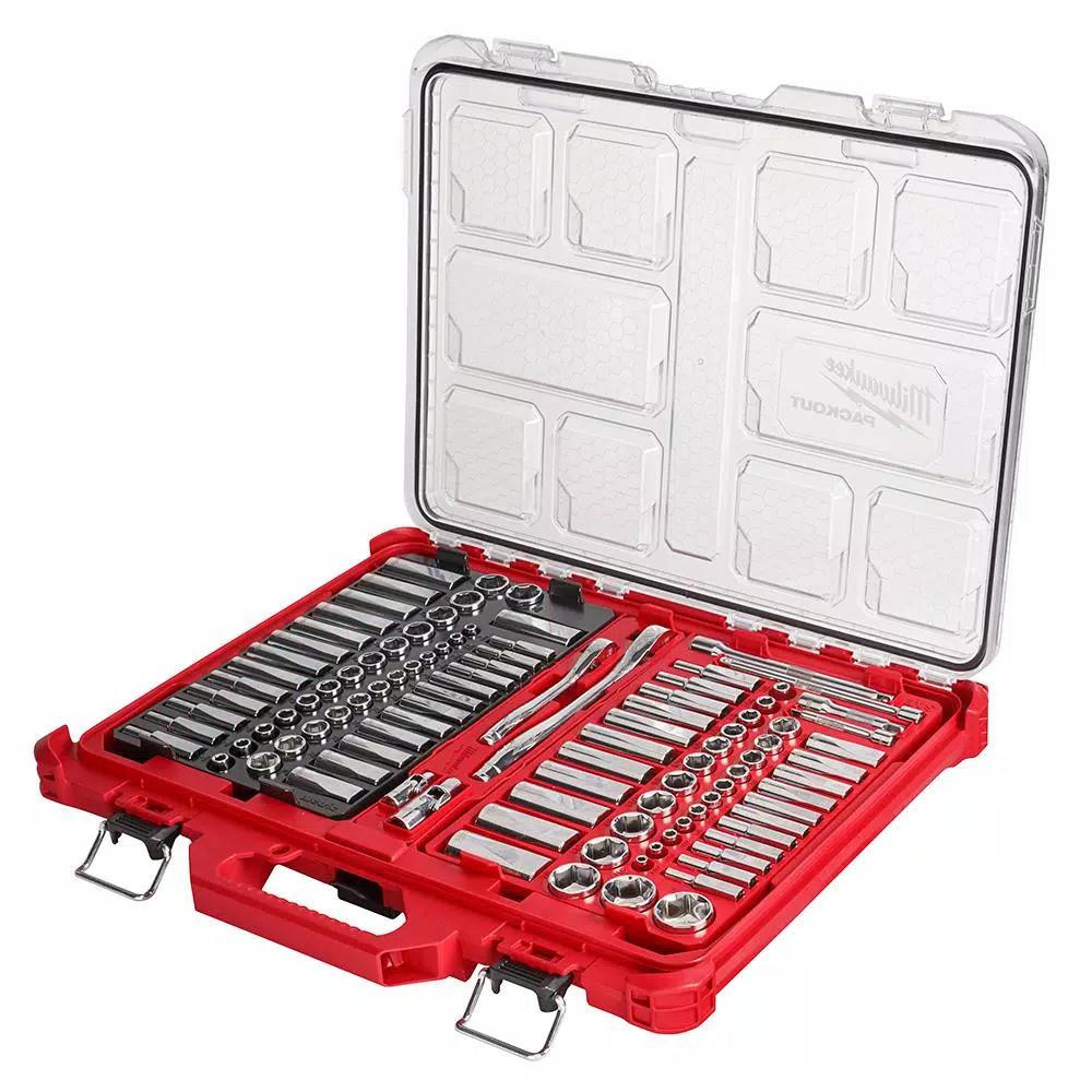 Milwaukee 106-Piece 1/4 in. and 3/8 in. Drive Ratchet and Socket Set with PACKOUT Organizer