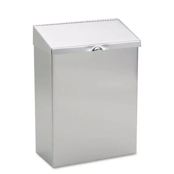 HOSPECO Stainless Steel Wall Mount Sanitary Napkin Receptacle, 8 x 4 x 11 in.