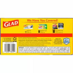 Glad 13 Gallon Tall Kitchen Trash Bags with Febreze Mediterranean Lavender OdorShield, Drawstring, 40-Count thumbnail 8