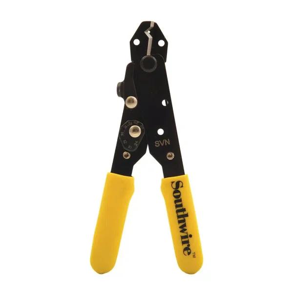 Southwire V-Notch Wire Stripper and Cutter, Multi-Position AWG Dial, 10-26 AWG