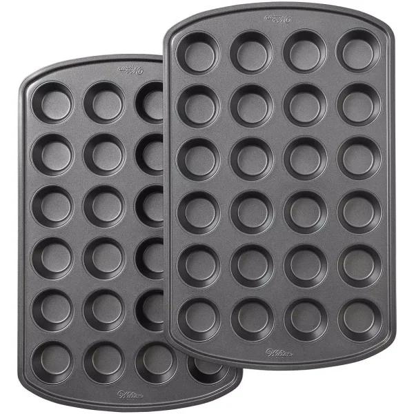 Wilton Perfect Results Premium Non-Stick Mini Muffin Pan, 24-Cup (Set of 2)