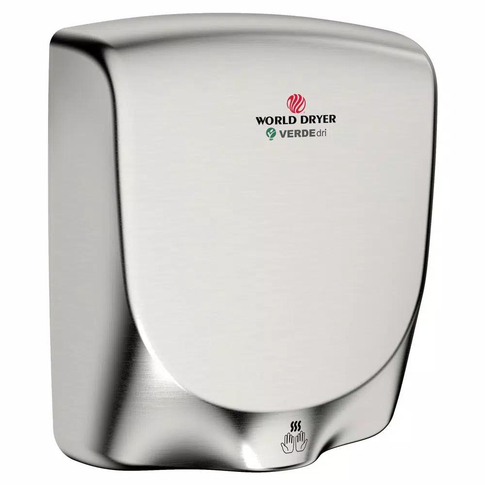 World Dryer VERDEdri High-Speed Electric Hand Dryer - Brushed Stainless Steel