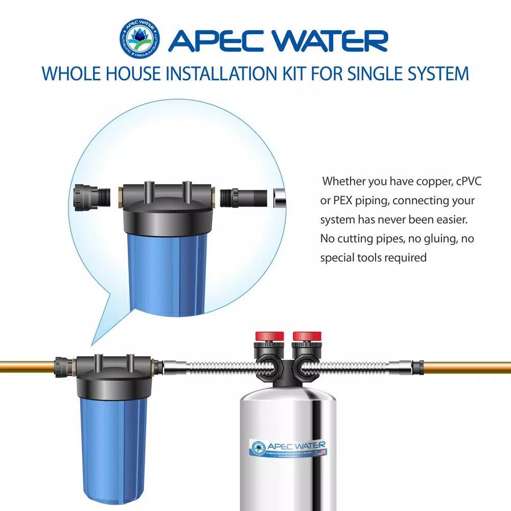 APEC Water Systems APEC Whole House System Single Tank Installation Kit with Quick Connect Fittings