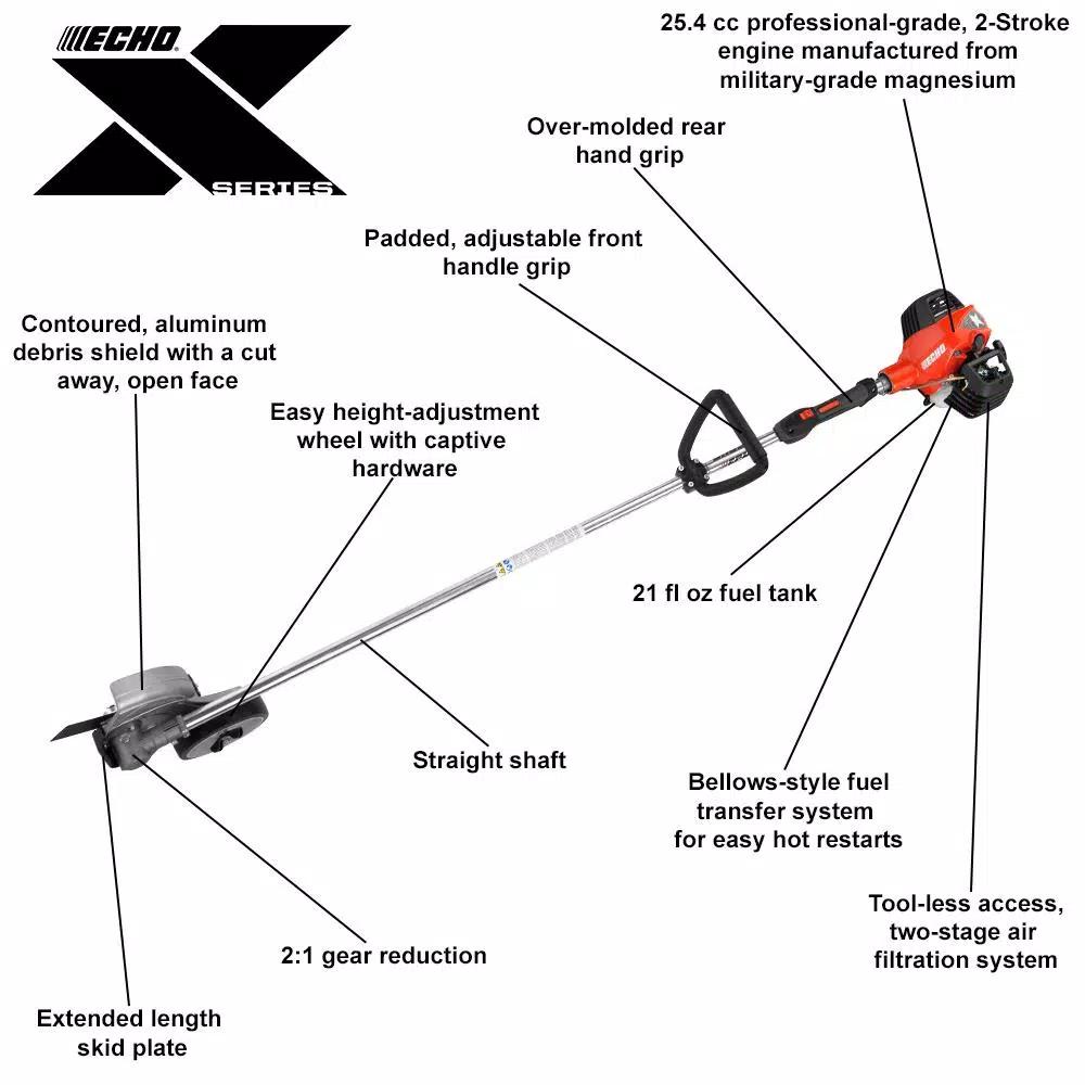 ECHO PE-2620S 25.4 cc Gas 2-Stroke Straight Shaft Edger
