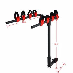 Max Load 4-Bike Universal Hitch Mount Bike Carrier with Integrated Stable Cradles thumbnail 4