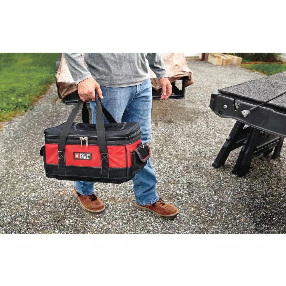 Porter-Cable 20V MAX Dual-Port Charger Storage Bag with 2 1.3Ah Batteries