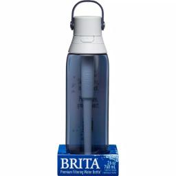 Brita 26 oz. Premium Filtering Water Bottle, Night Sky Blue, BPA-Free with 1 Filter thumbnail 2