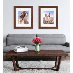 Kate and Laurel Edson Walnut Brown Picture Frame Set, 16 x 20 in. with 11 x 14 in. Mat (Set of 2) thumbnail 6