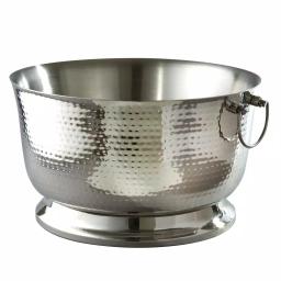 Elegance 5.75 Gal. Hammered Stainless Steel Party Tub with Double Wall Insulation and Handles thumbnail 1
