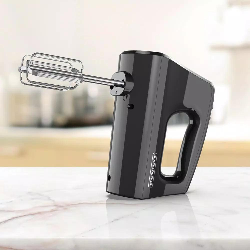 BLACK+DECKER 5-Speed Hand Mixer with Turbo Boost, Black