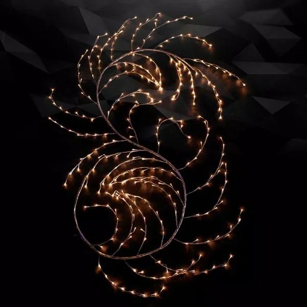 HOLIDYNAMICS HOLIDAY LIGHTING SOLUTIONS 10 ft. Classic White LED Climber with Gold Frame