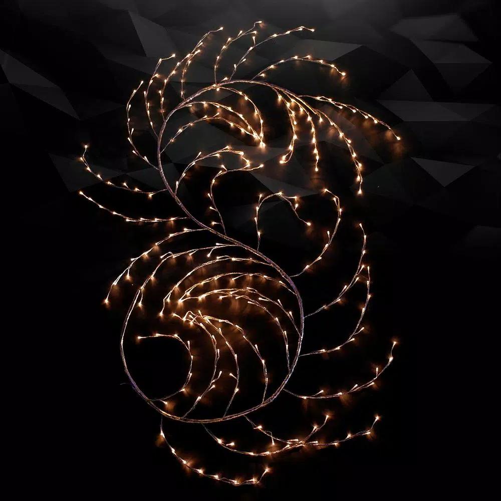 HOLIDYNAMICS HOLIDAY LIGHTING SOLUTIONS 10 ft. Classic White LED Climber with Gold Frame