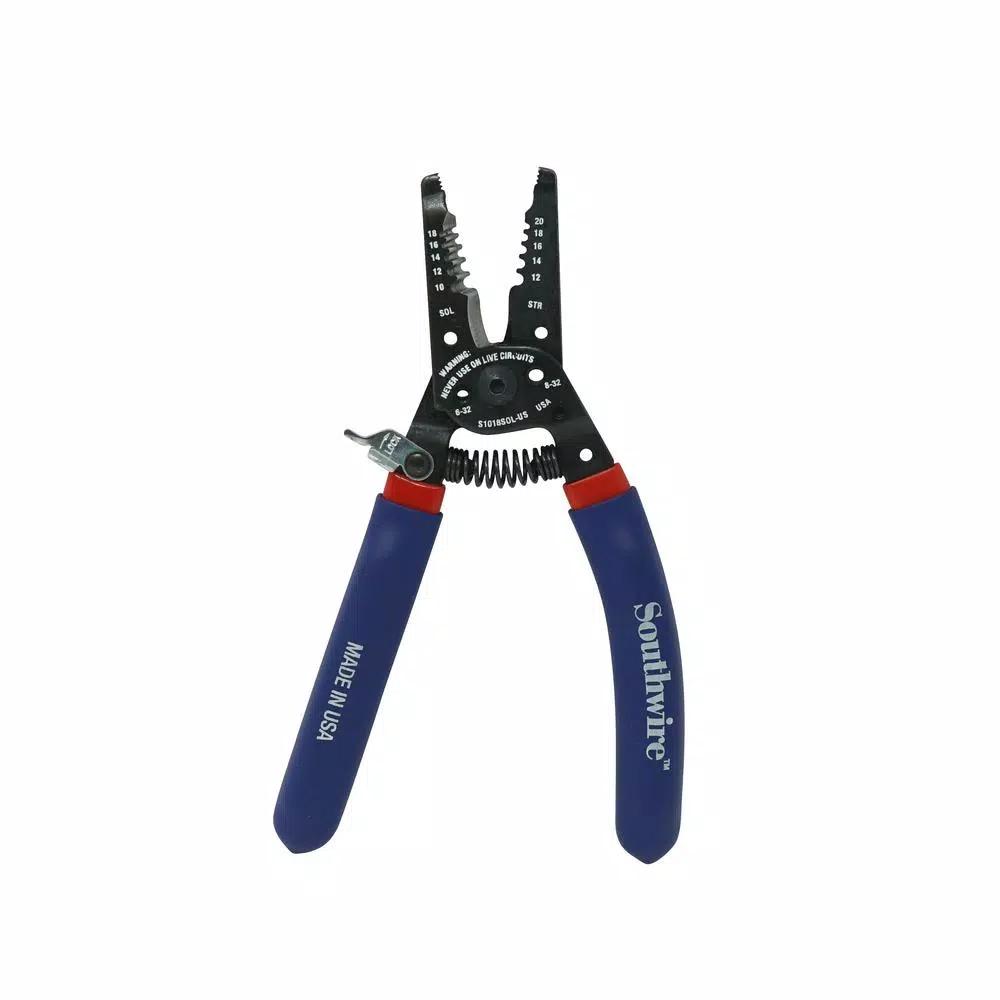 Southwire S1018SOLUS Ergo Wire Stripper and Cutter, 10-18 AWG Solid, 12-20 AWG Stranded