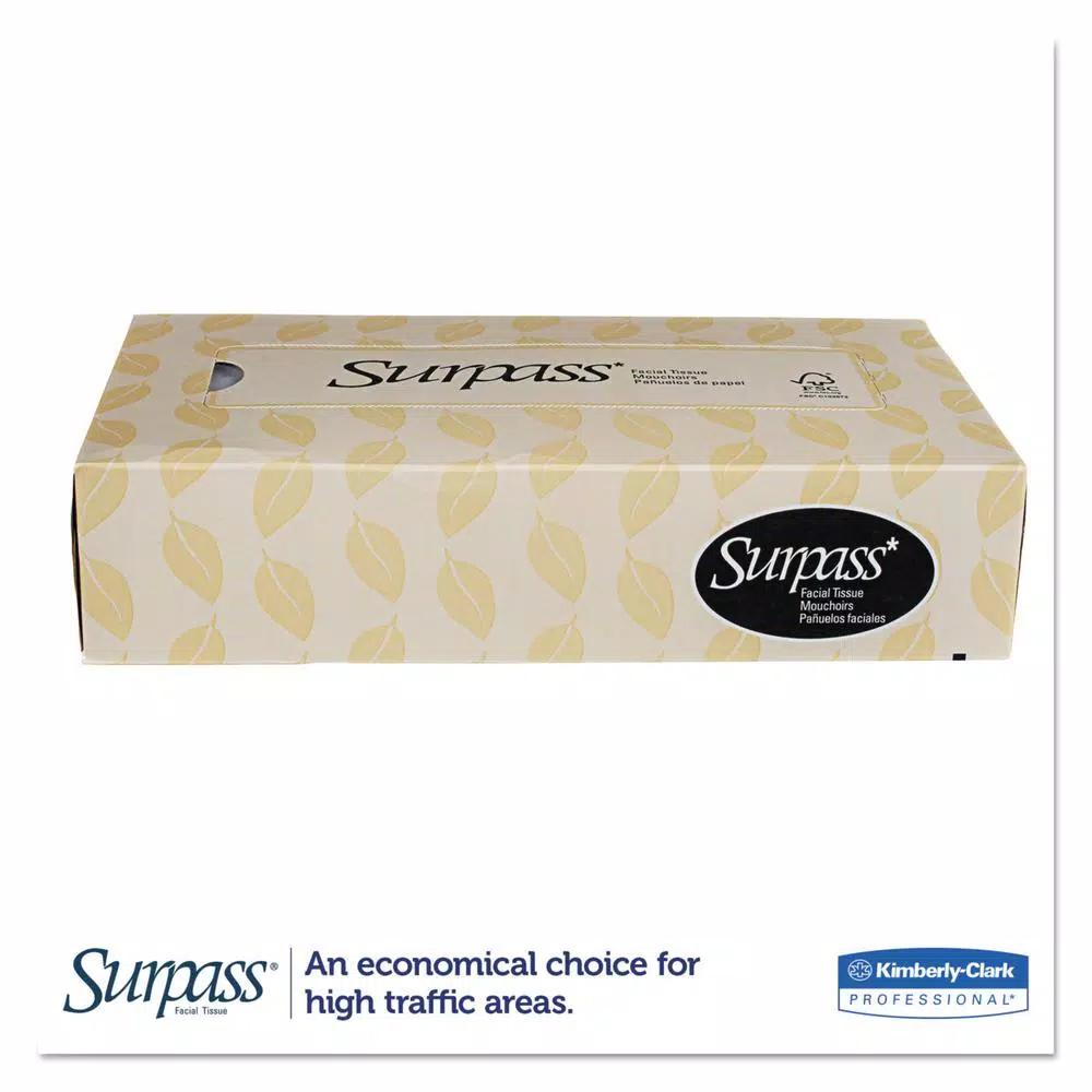 Kimberly-Clark PROFESSIONAL Surpass Facial Tissue 2-Ply, 100-Count White Tissues