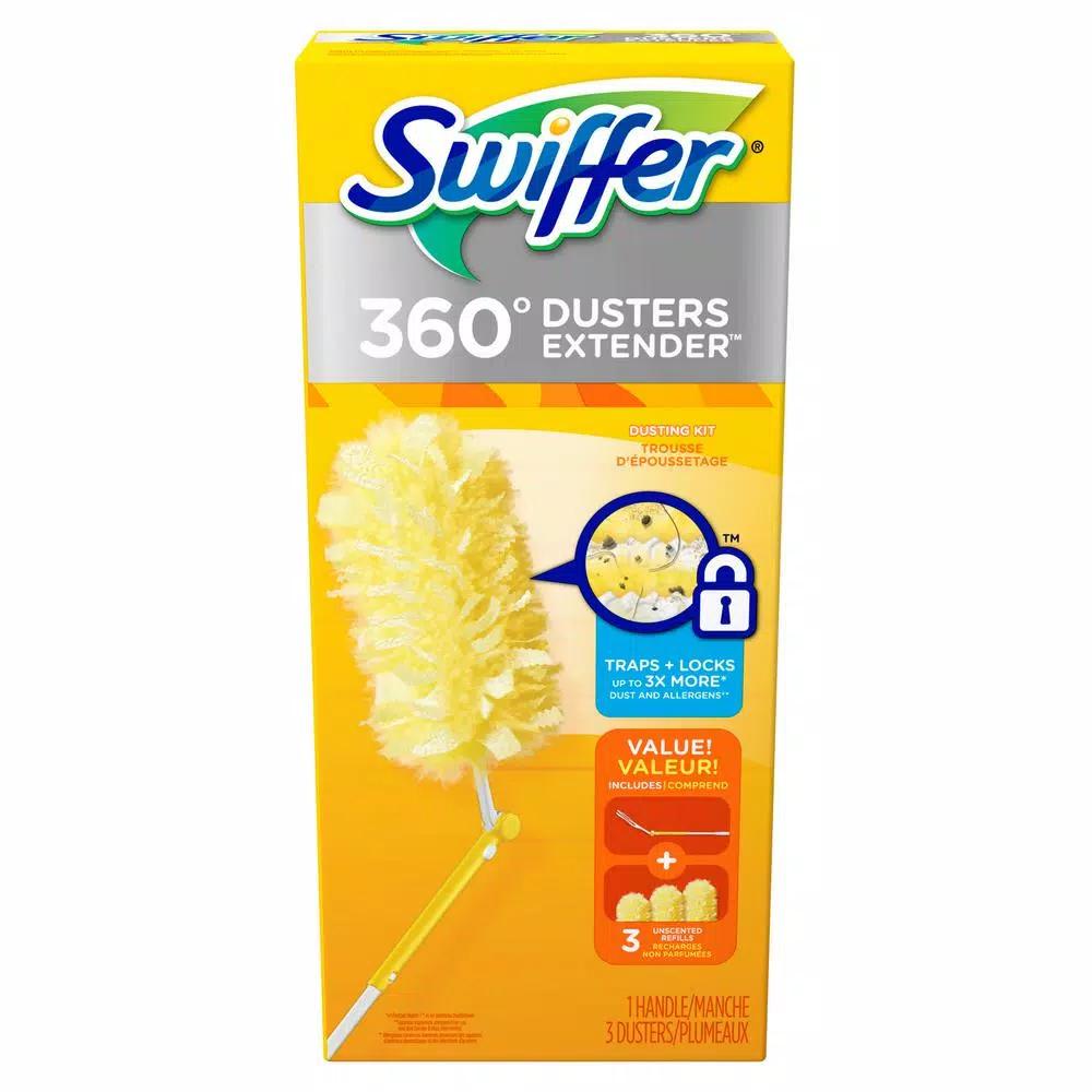 Swiffer Duster Starter Kit with Extendable Handle and Microfiber Dusters