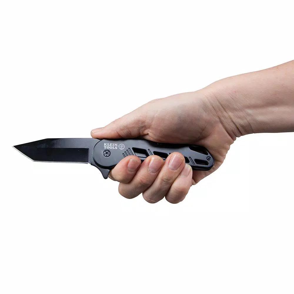 Klein Tools Bearing-Assisted Open Folding Knife with Tanto Blade