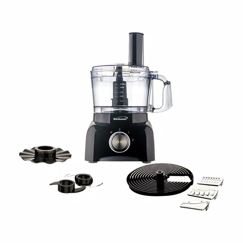 Brentwood Appliances 5-Cup Food Processor, Black & Silver