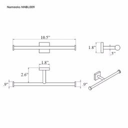 Nameeks Nice Hotel Double Toilet Paper Holder, Polished Chrome Brass thumbnail 3
