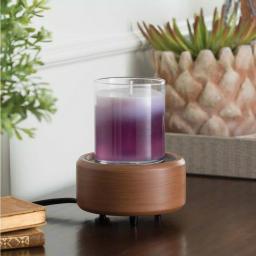 Candle Warmers Etc 5.2 in Pewter Walnut 2-in-1 Classic Fragrance Warmer thumbnail 4