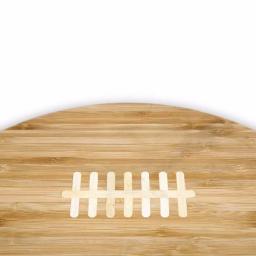 Picnic Time Touchdown 16 in. Oval Bamboo Football Cutting Board and Charcuterie Serving Tray thumbnail 5