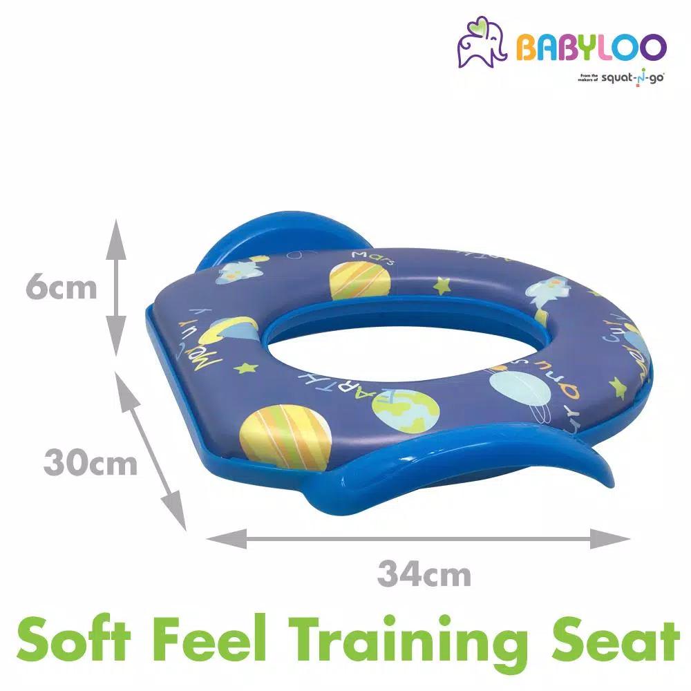 Babyloo Outer Space Design Children's Soft Toilet Seat with Handles and Splash Guard