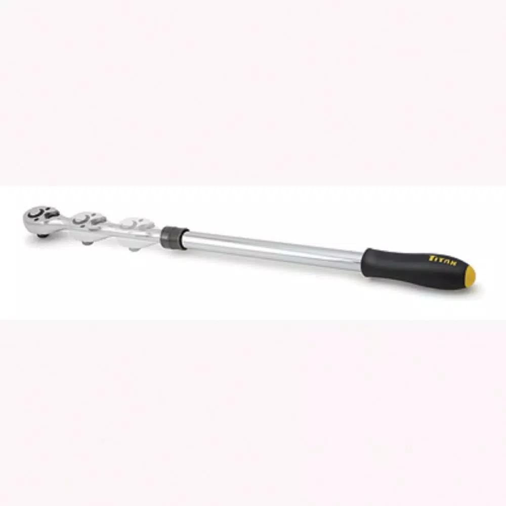 TITAN 1/2 in. Drive Extendable Ratchet, 72-Tooth Chrome Vanadium Steel Telescoping Hand Tool