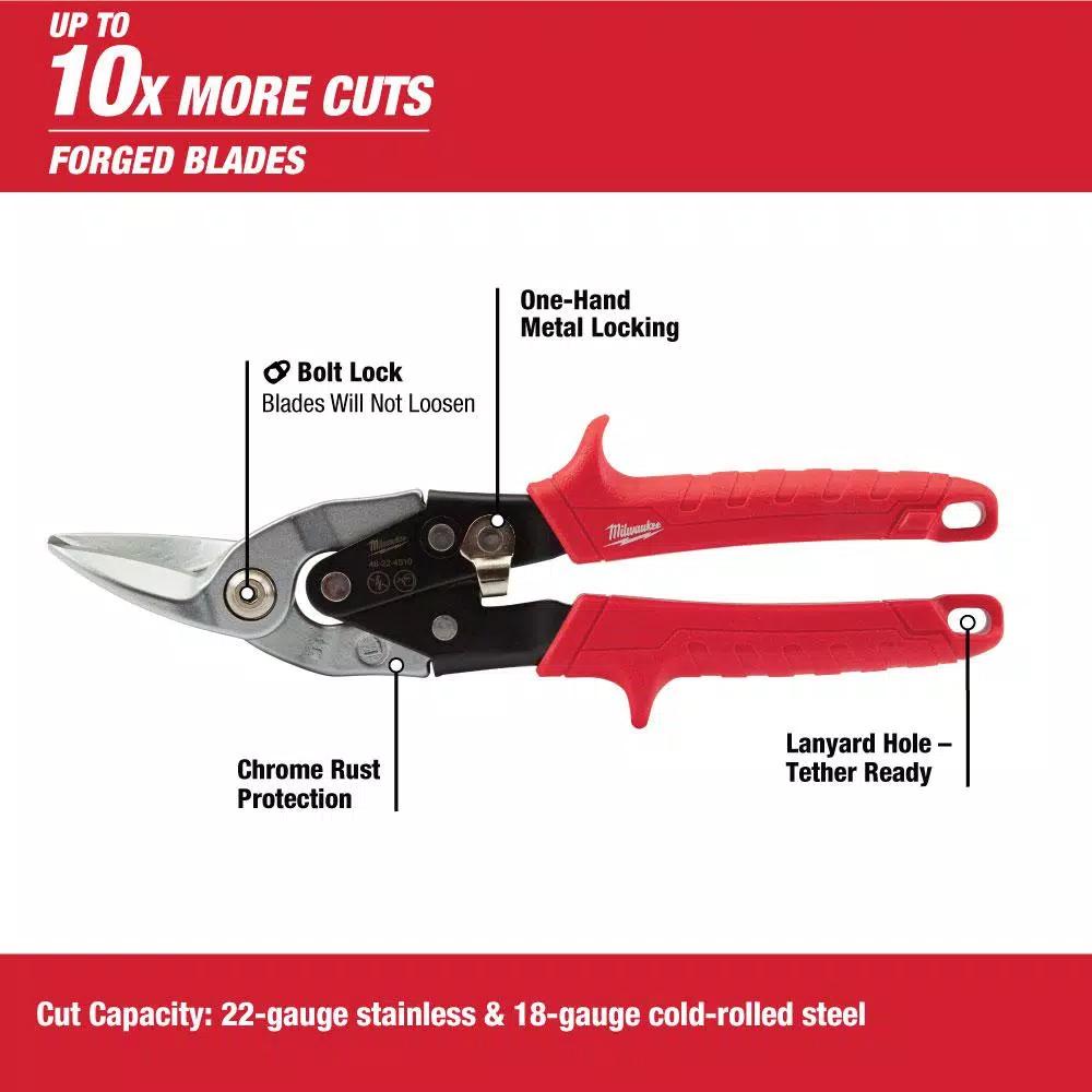 Milwaukee Aviation Snips 3-Pack - Left, Right, and Straight Cut Set