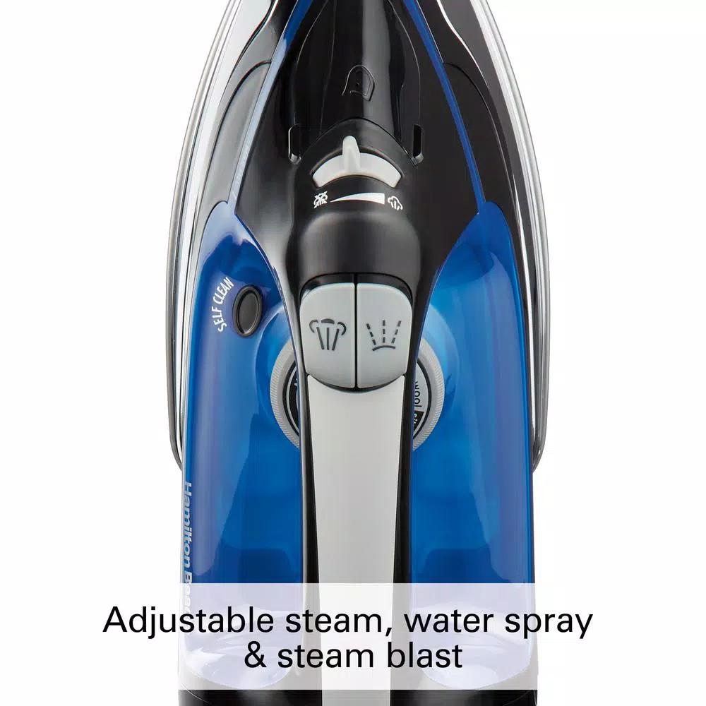 Hamilton Beach Retractable Cord Steam Iron with Stainless Steel Soleplate