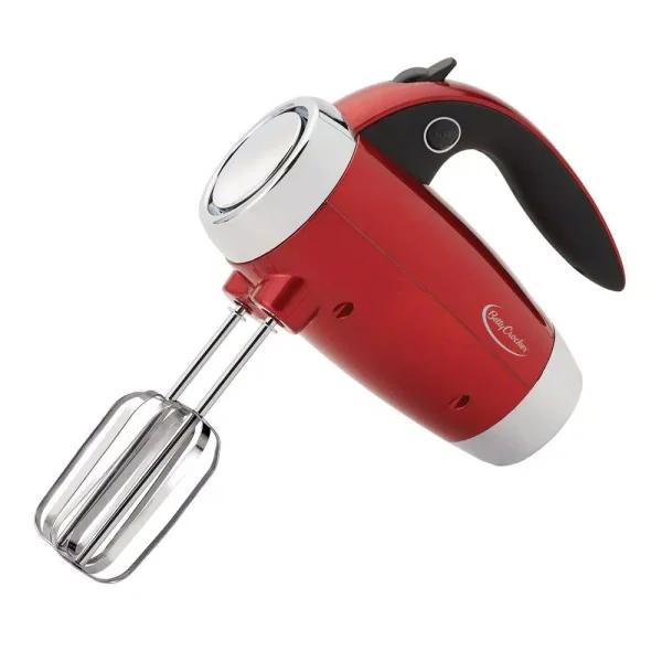 Betty Crocker 7-Speed Red Hand Mixer with Mini Stand, 250W