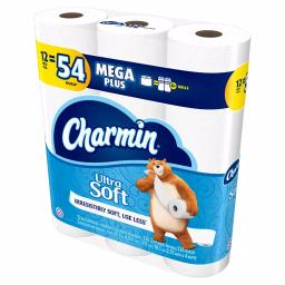 Charmin Ultra Strong Toilet Paper, Mega Plus Rolls, 12 Count thumbnail 3