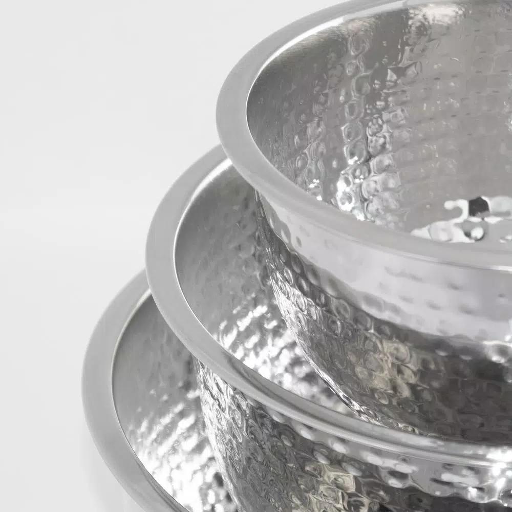 ExcelSteels 5 Qt. Professional Stainless Steel Hammered Mixing Bowl