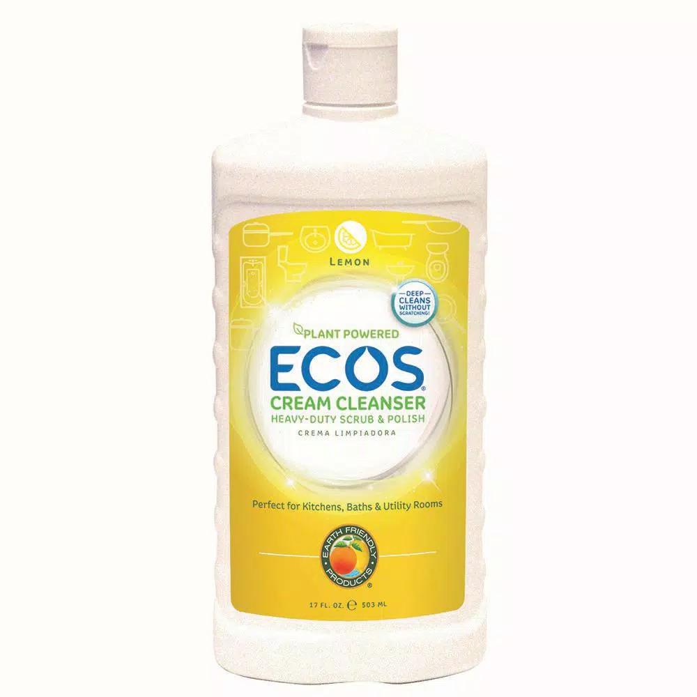 ECOS Creamy Lemon Oil Cleanser - 17 oz. Non-Abrasive Surface Cleaner & Whiteboard Cleaner