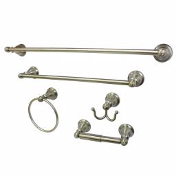Kingston Brass Southwestern 5-Piece Brushed Nickel Bath Hardware Set thumbnail 1