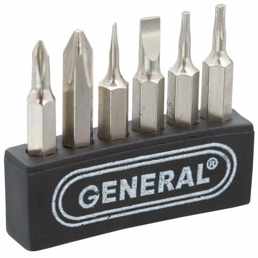 General Tools Ultratech Power Precision Screwdriver, Battery Operated, 100+ RPM with 6 Interchangeable Bits