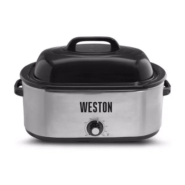 Weston 22 Qt. Stainless Steel Electric Roaster Oven, 1450W