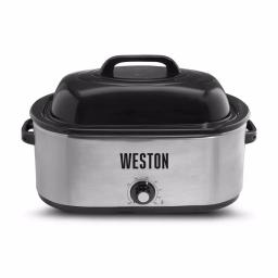 Weston 22 Qt. Stainless Steel Electric Roaster Oven, 1450W thumbnail 1