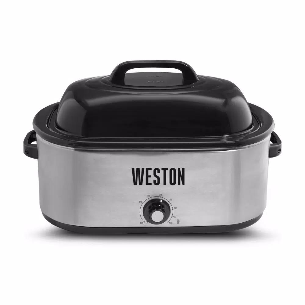 Weston 22 Qt. Stainless Steel Electric Roaster Oven, 1450W