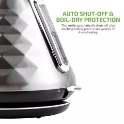 Ovente Cleo Collection 1.7L Electric Kettle, 1500W Stainless Steel Tea Kettle with Auto Shut-Off thumbnail 8