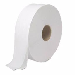 Boardwalk JRT Jumbo 2-Ply White Bath Tissue, 2,000 ft. per Roll (6 Rolls per Carton) thumbnail 1